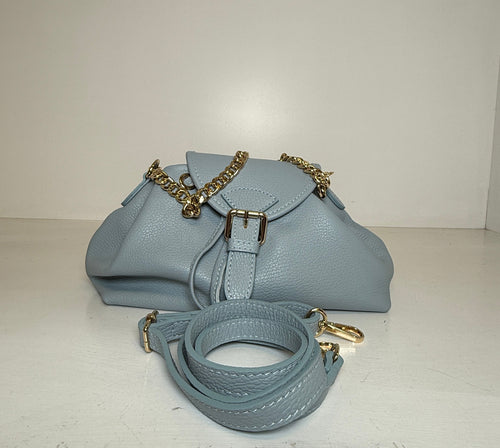 Borsa a Mano con Catena in Vera Pelle