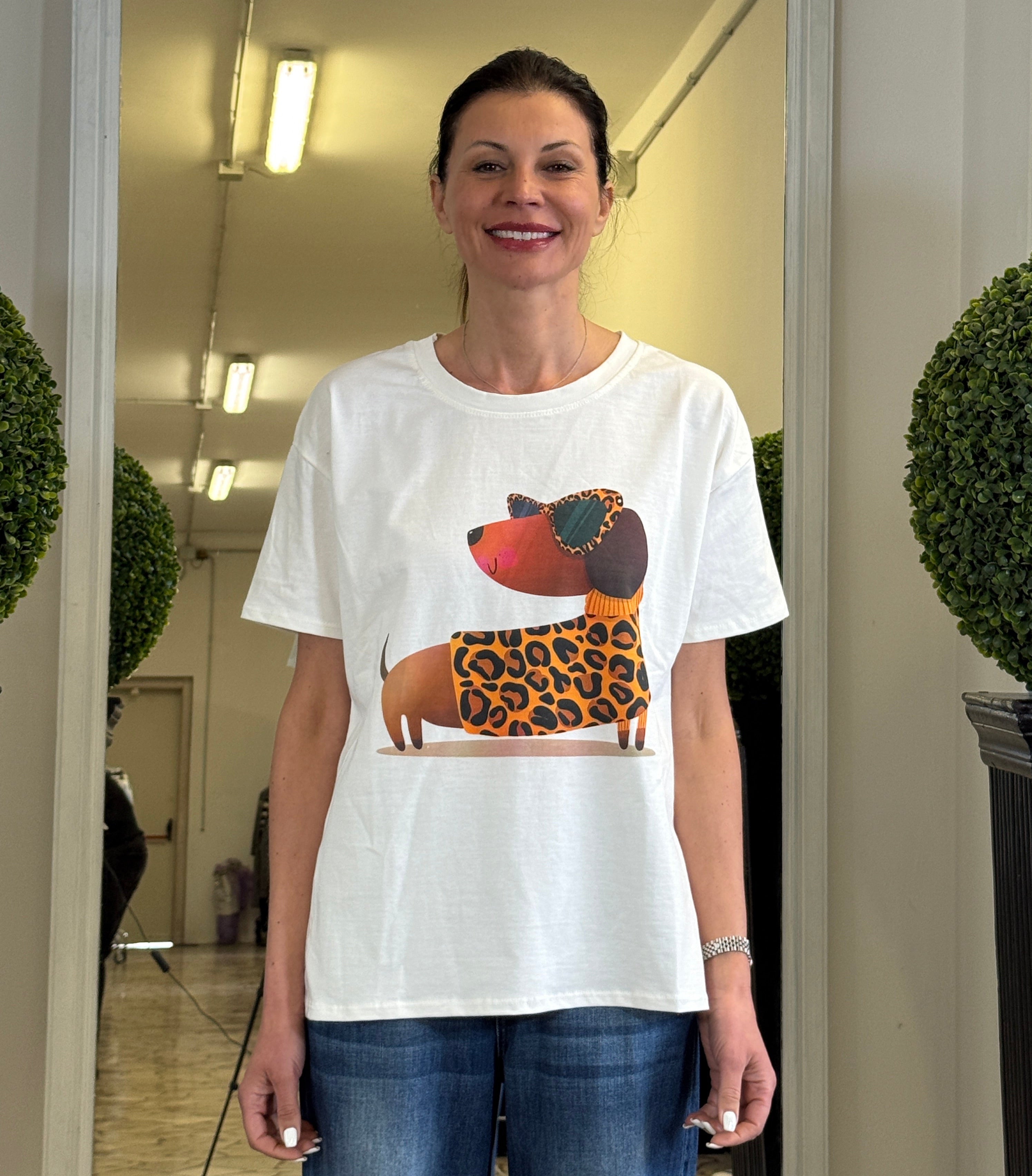 T-shirt in Cotone con Stampa