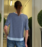 Maglia a Maniche Lunghe con Micro Righe