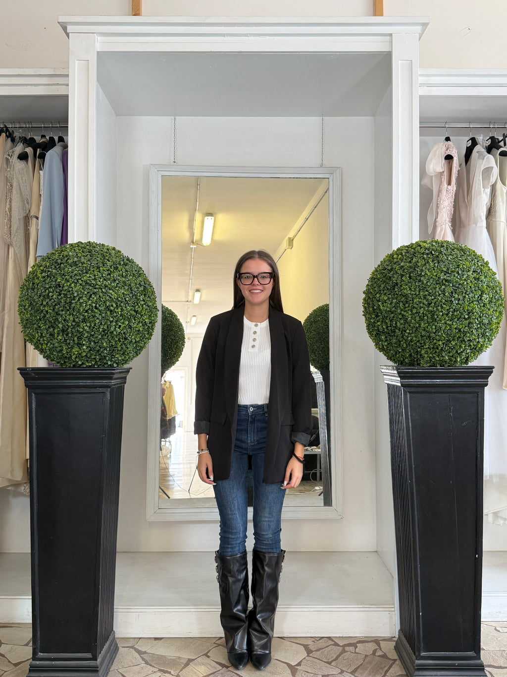 Blazer Senza Bottoni Stile Smoking LiLu