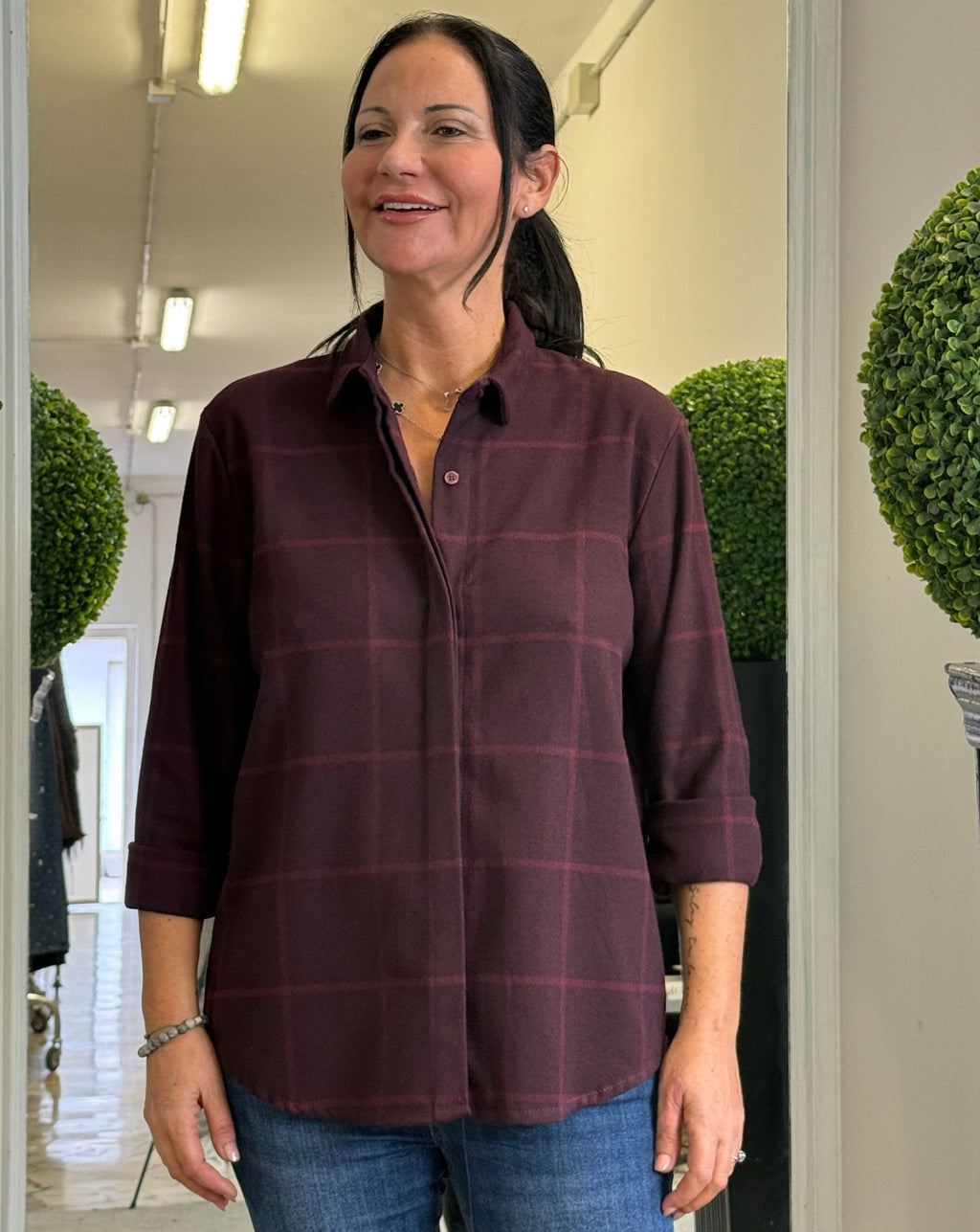 Camicia a Qadri in Flanella