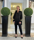 Camicia in Organza con Bracciali Dorati