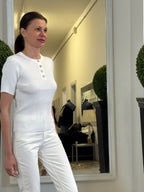 Maglia a Costine con Bottoncini