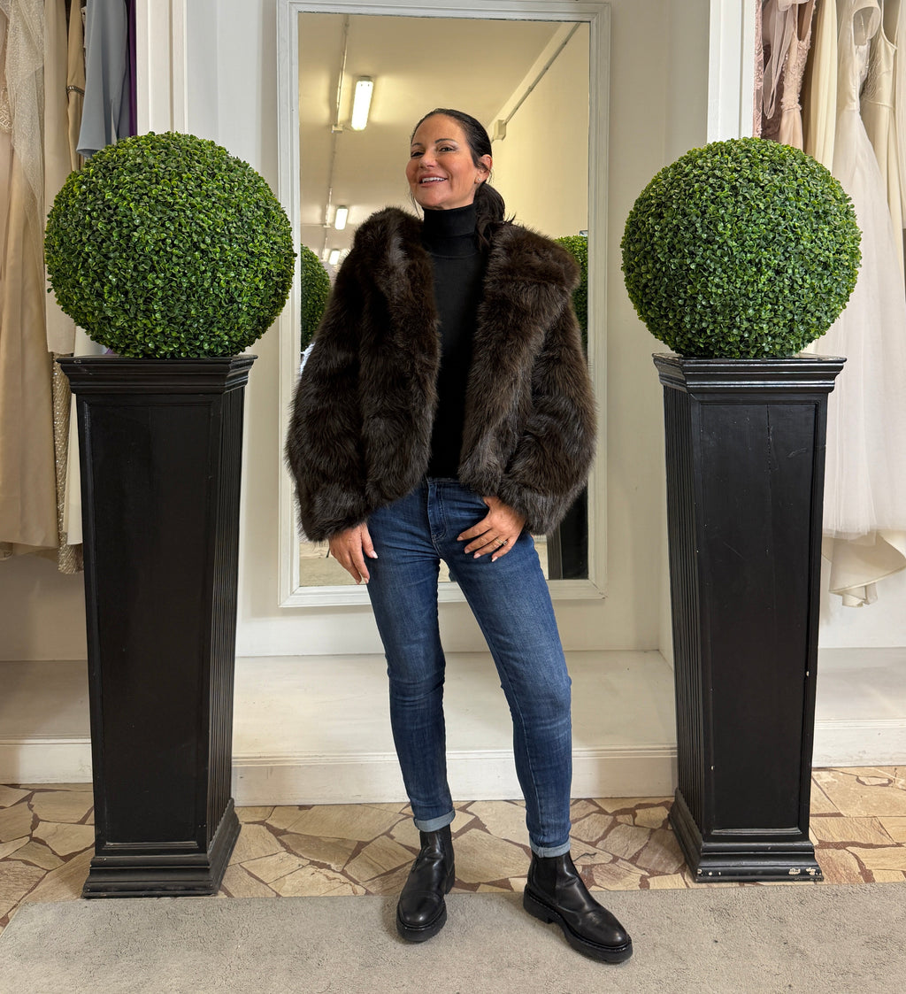 Bomber in Ecopelliccia con Cappuccio