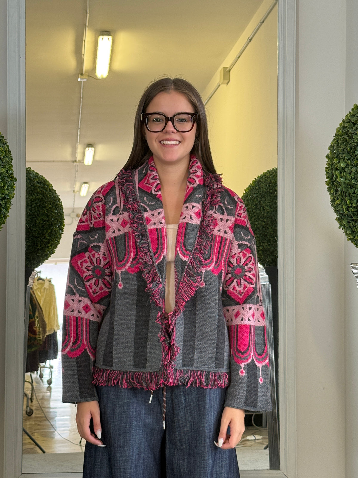 Tensione In Cardigan Origami Midi