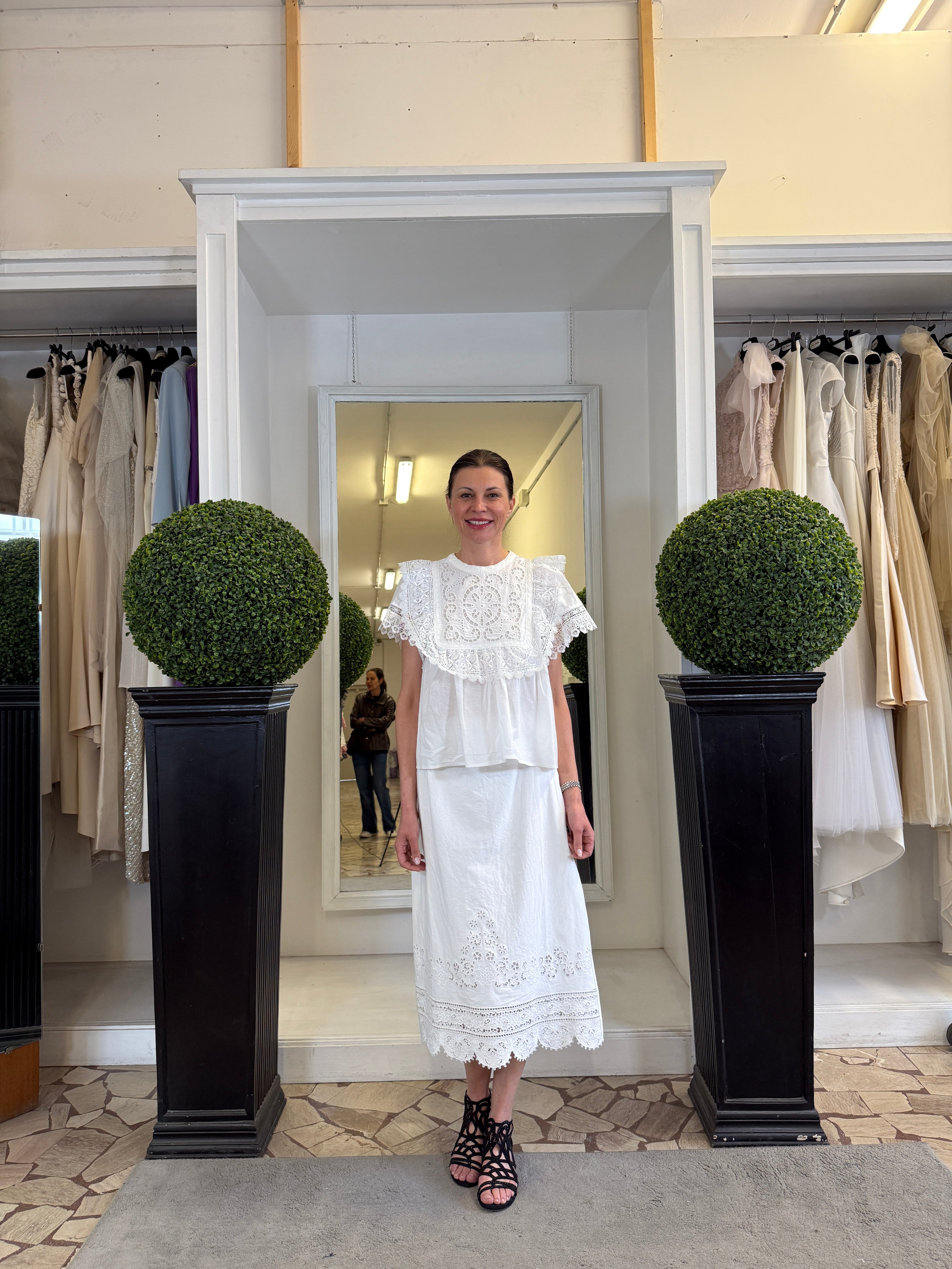 Tensione In Blusa Manica Corta con Pizzo