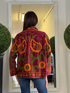 Suzani Artigianale Flower Bordeaux 775