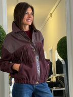Bomber Ale in Ecopelle con Frange 775