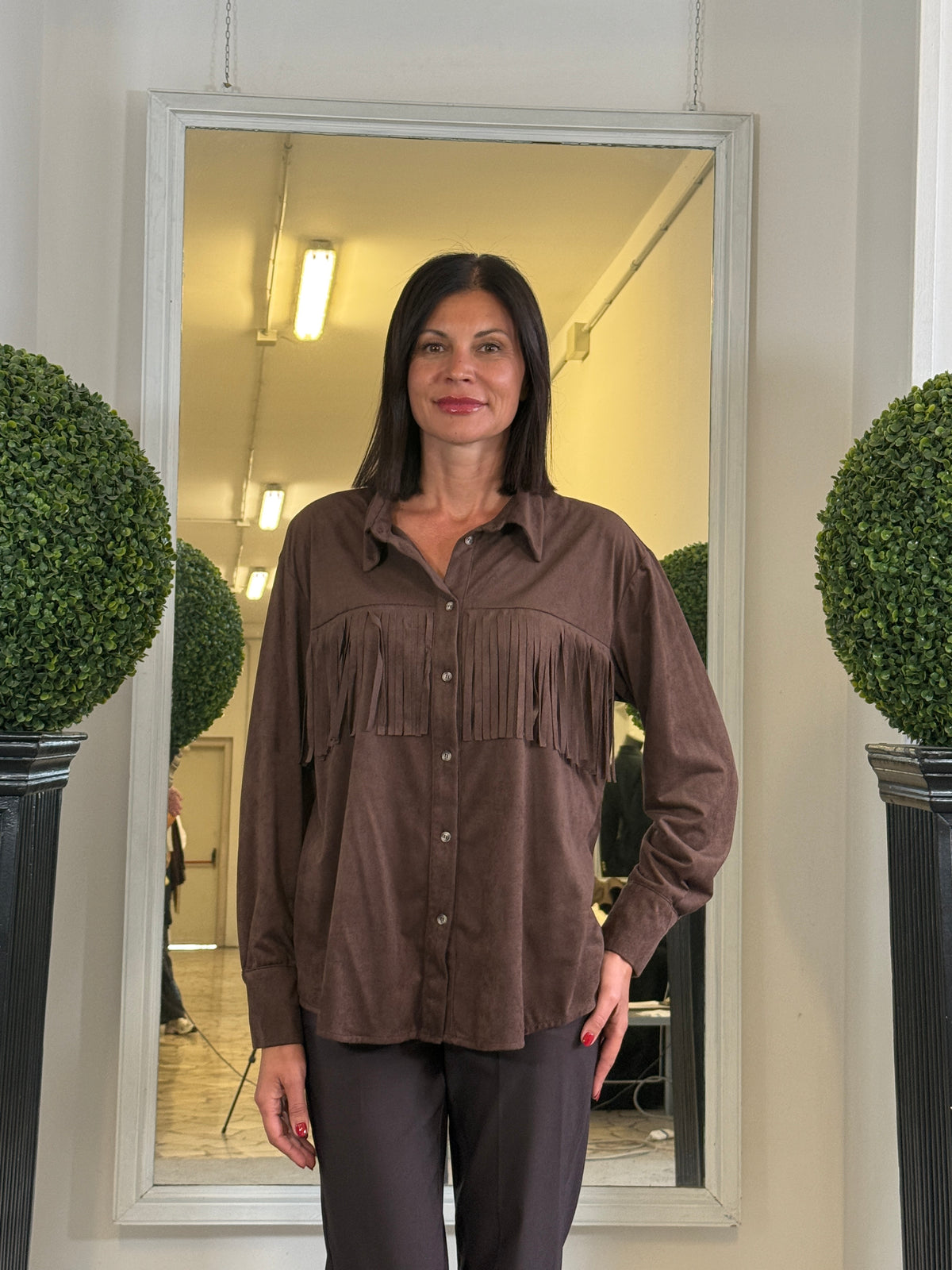 Camicia in Eco Dainetto con Frange LiLu