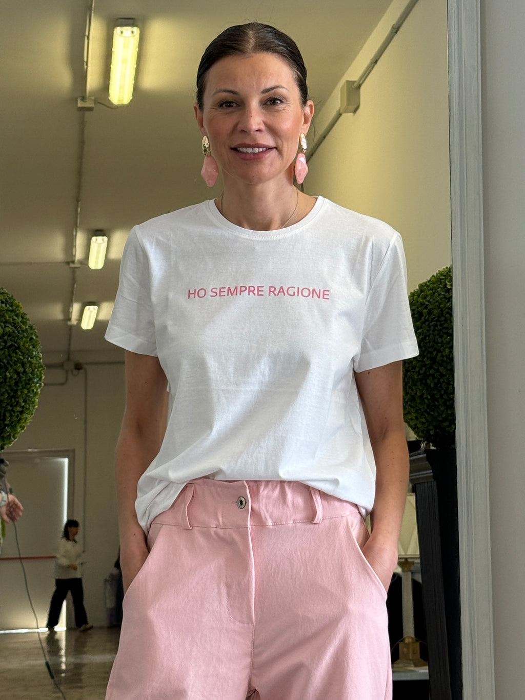 T-shirt in Cotone con Stampa Spiritosa