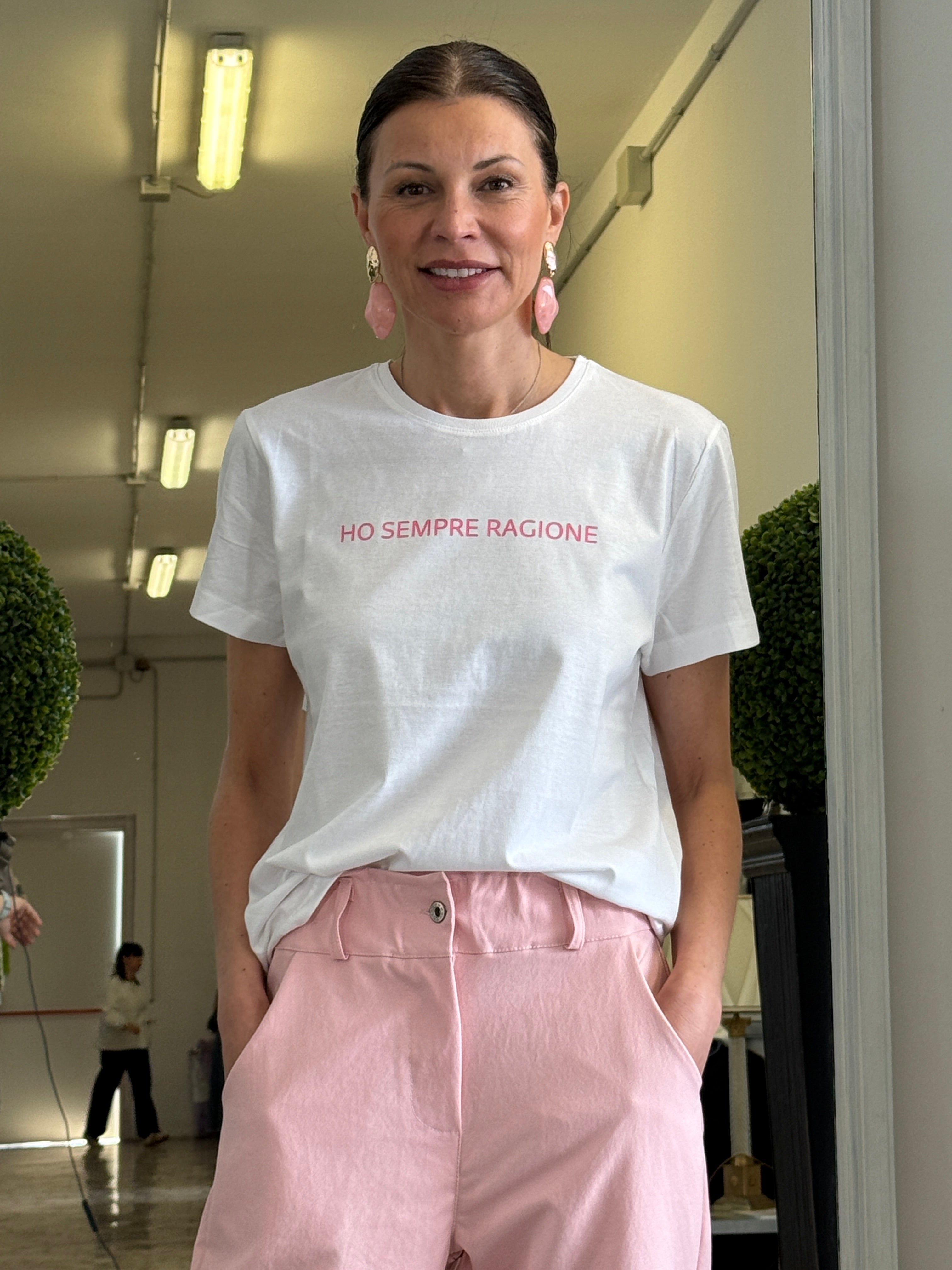 T-shirt in Cotone con Stampa Spiritosa