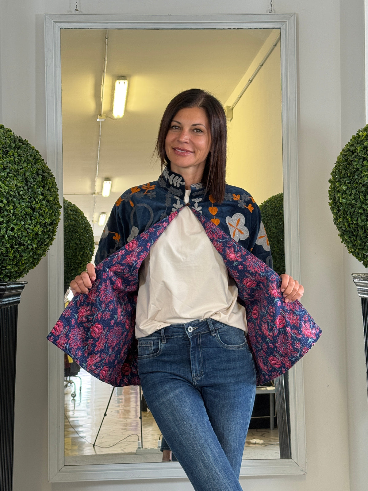 Suzani Artigianale Blu Flowers 775