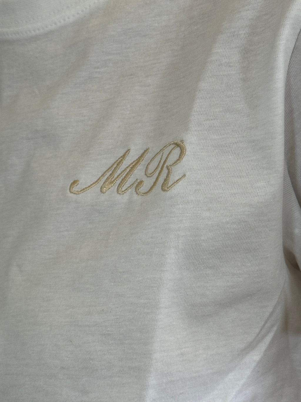T-shirt Bianca con Ricamo Personalizzato