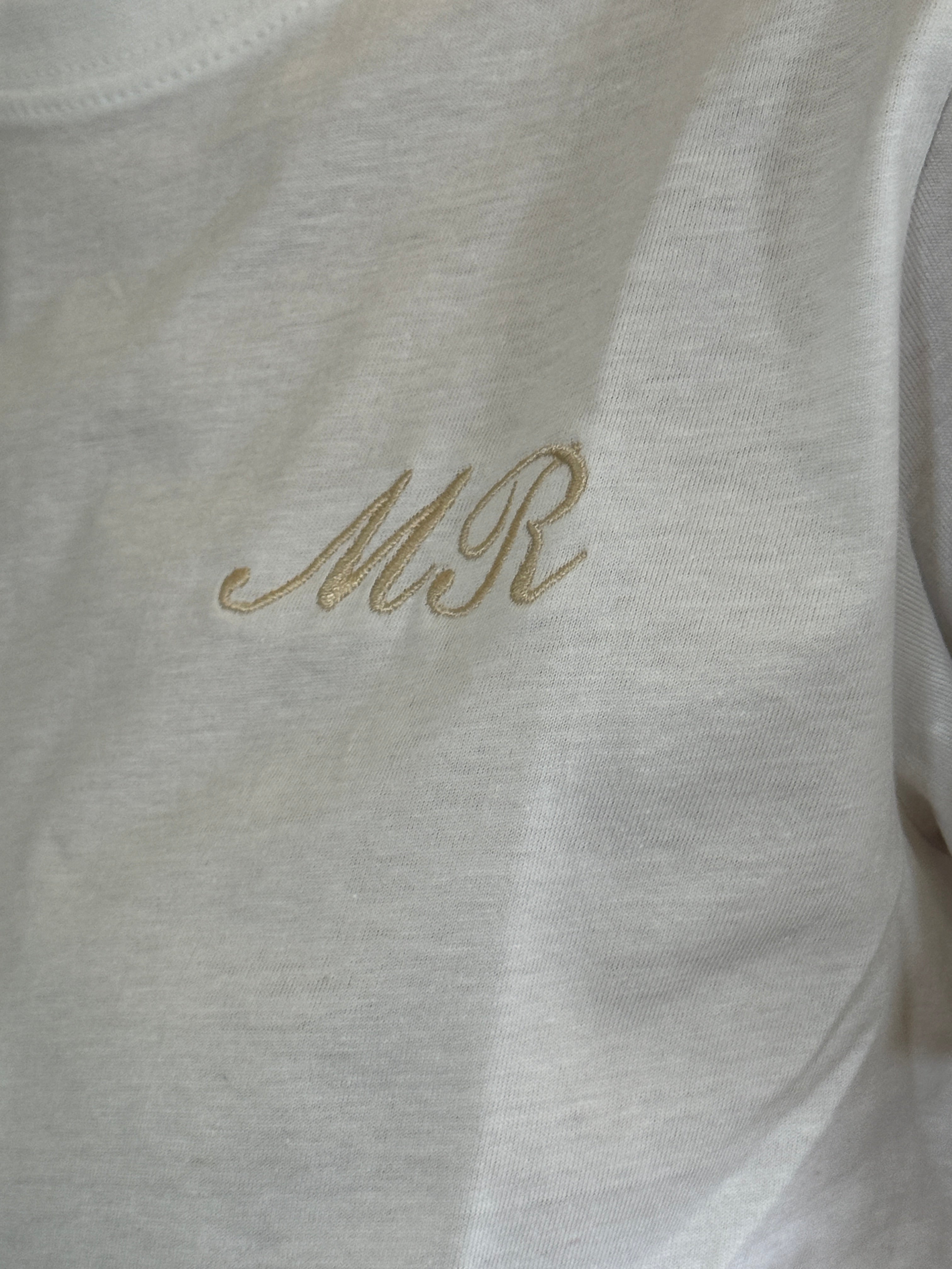 T-shirt Bianca con Ricamo Personalizzato