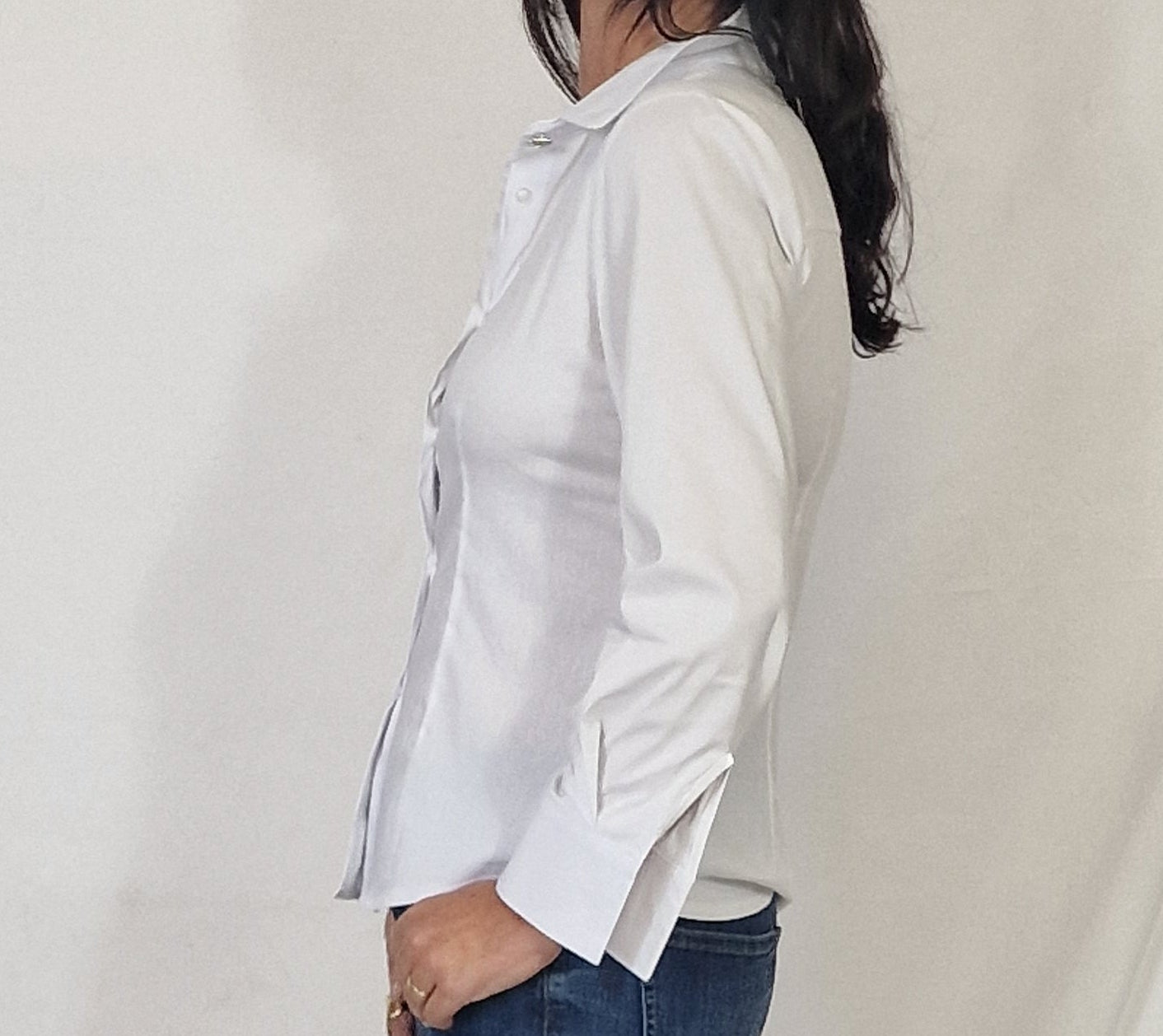 Camicia con bottone gioiello