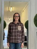 Camicia Check con Taschino in Paillettes LiLu