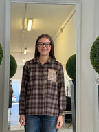 Camicia Check con Taschino in Paillettes LiLu