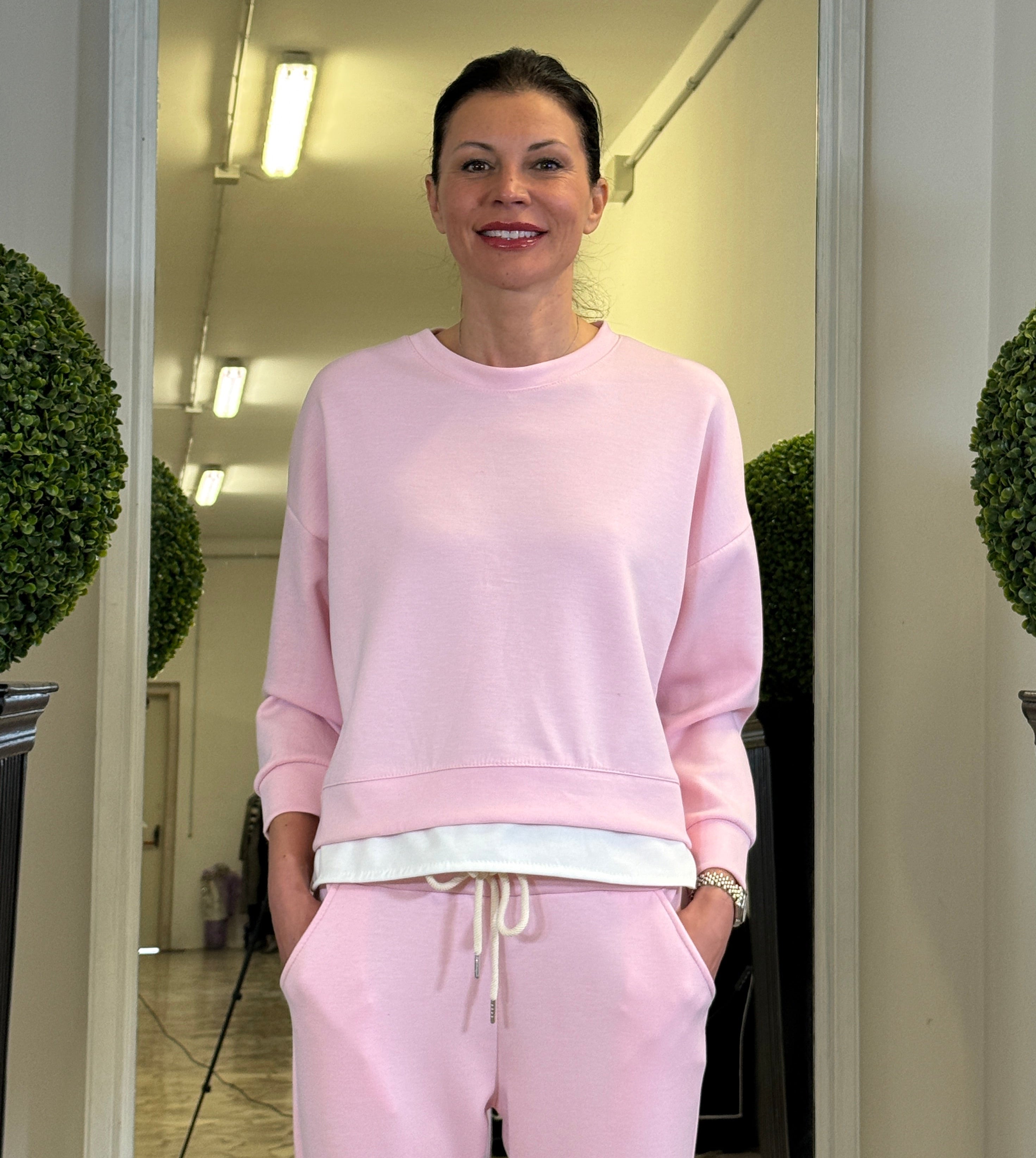 Tuta in Felpa con Cerniera Laterale e Elastico in Vita