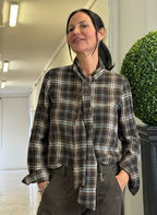 Camicia a Quadri con Fiocco