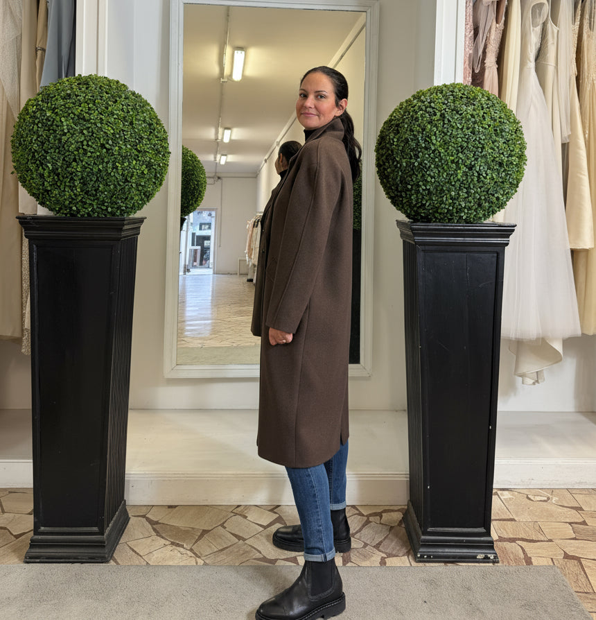 Cappotto Doppiopetto con Tasche