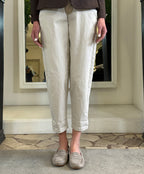 Pantaloni Taglio Jeans con Cintura