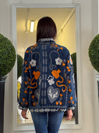 Suzani Artigianale Blu Flowers 775
