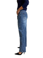 Jeans a Palazzo con Strass