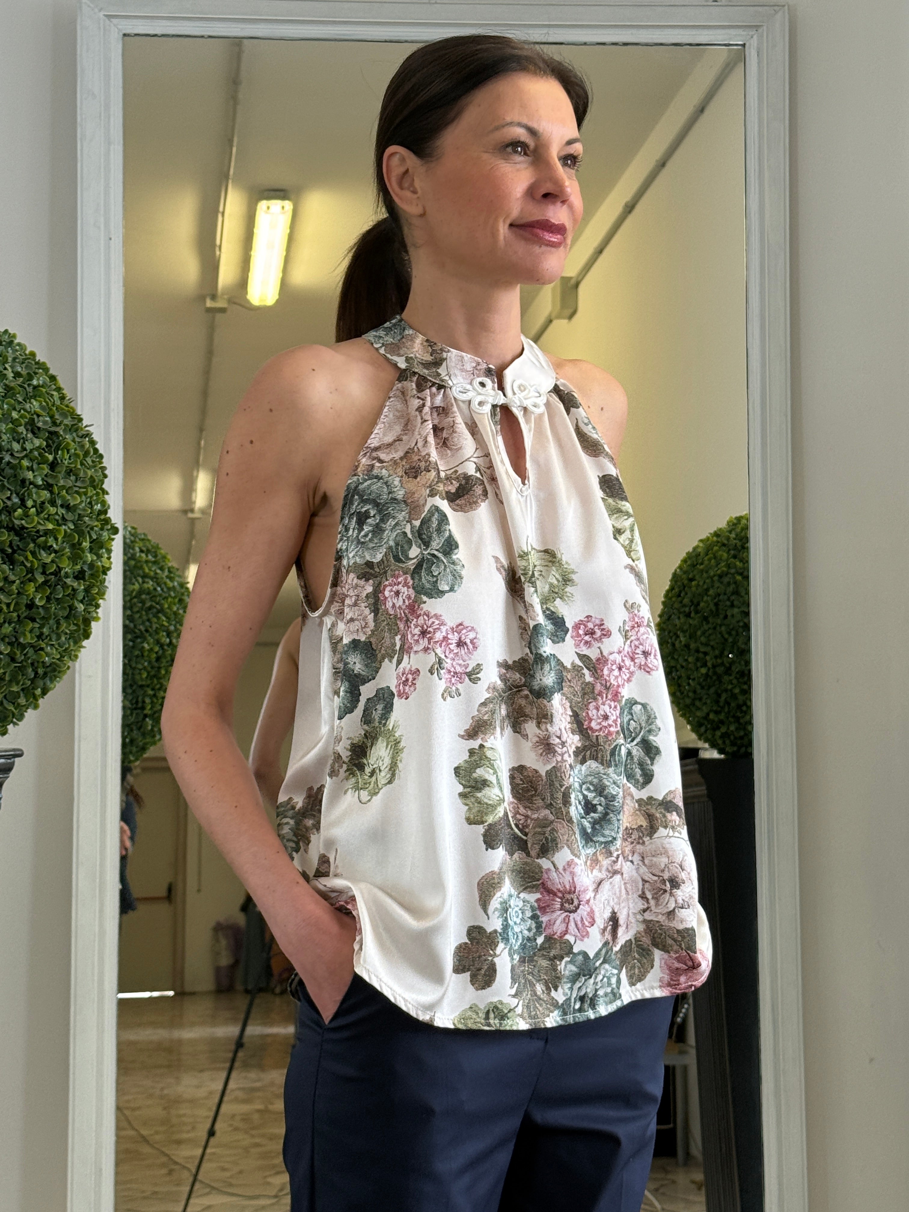 Top a Fiori all'Americana con Alamaro
