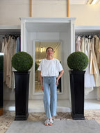 Jeans Maculati con Brillantini