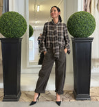 Camicia a Quadri con Fiocco