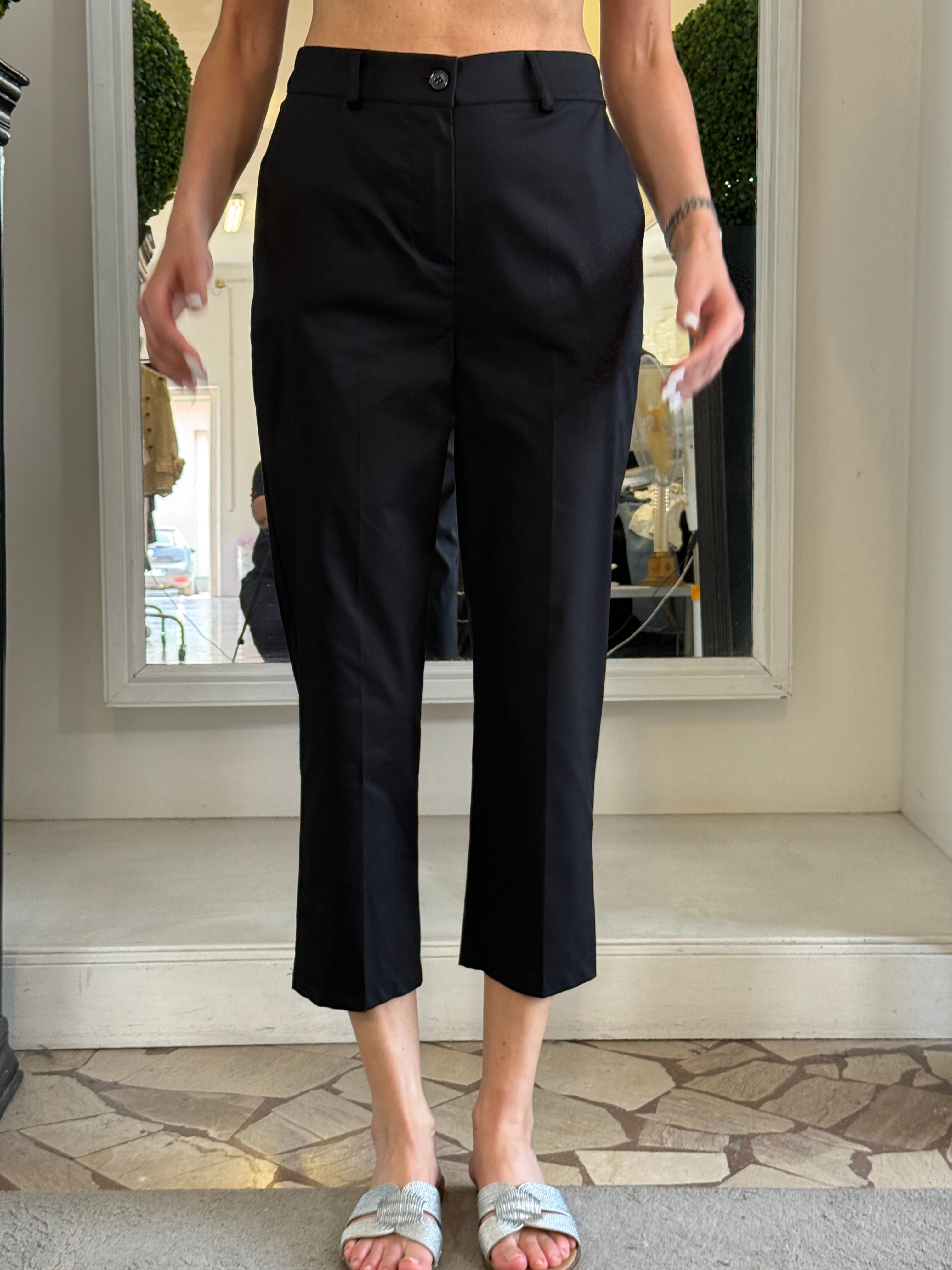 Pantaloni a Sigaretta con Elastico sul Retro