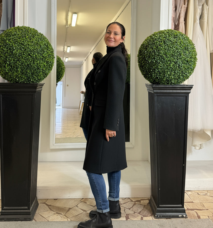 Cappotto Doppio Petto con Tasche