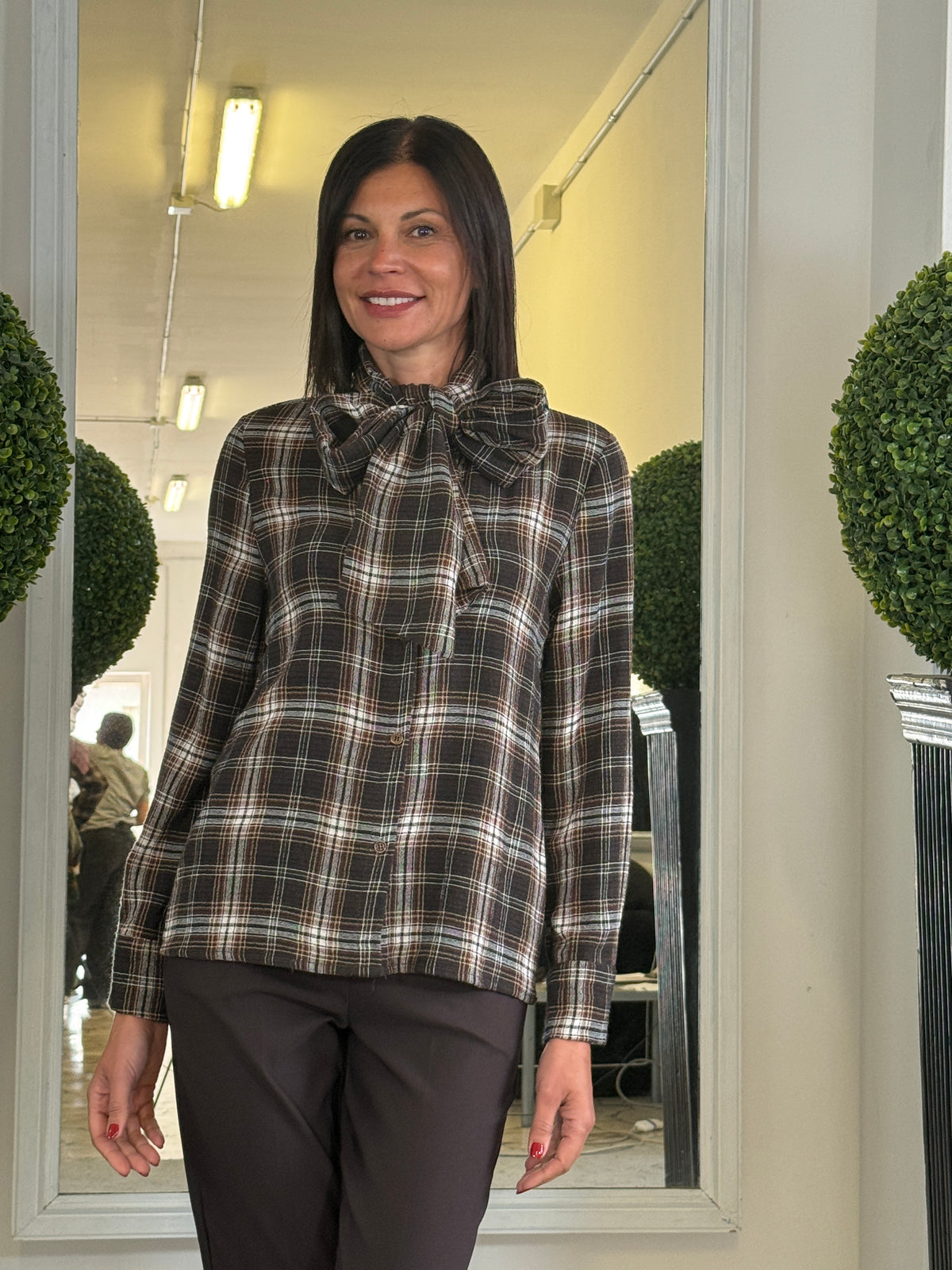 Camicia a Check con Fiocco LiLu