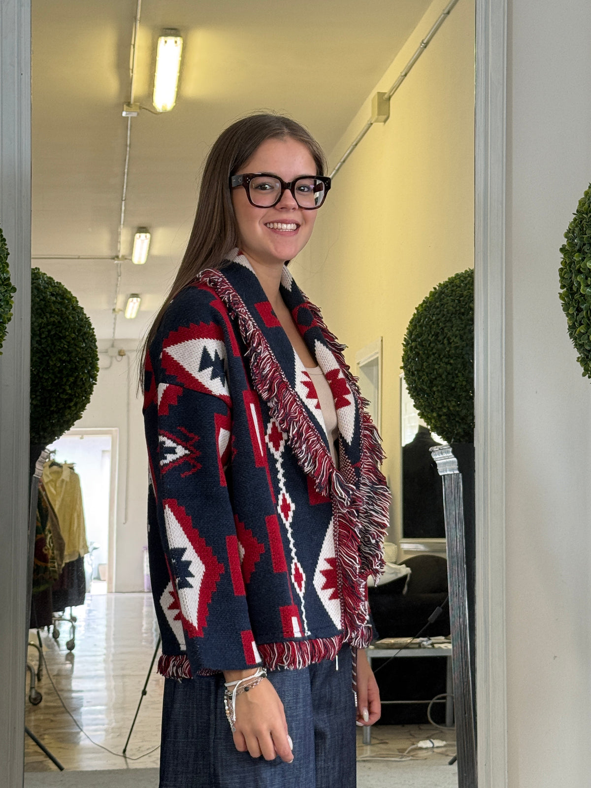 Tensione In Cardigan Origami Midi