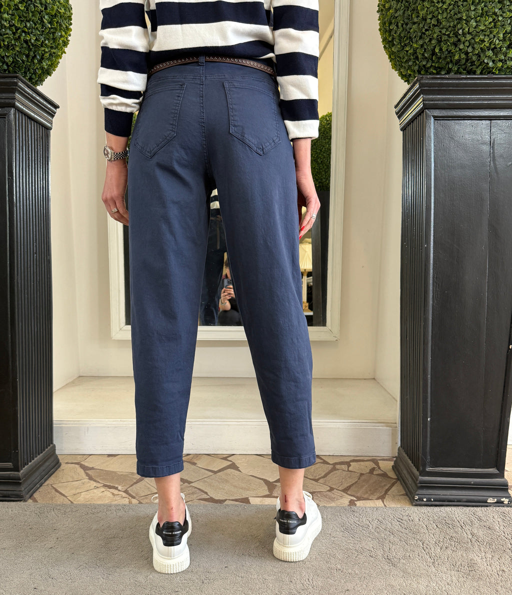 Pantaloni Taglio Jeans con Cintura