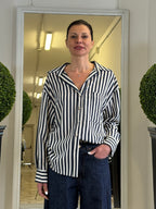 Tensione In Camicia a Righe con Coulisse sui fianchi