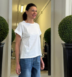 T-shirt Basic con Maniche con Risvolto