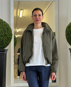 Bomber Over con Tasche all'Americana e Collo a Camicia