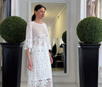 Blusa in Pizzo Crochet Manica al Gomito