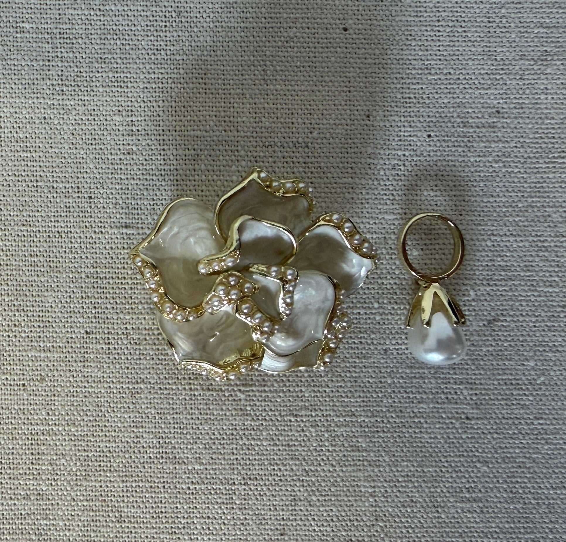 Cardinale Coppia di Spille Resina e Metallo