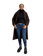 Cappotto doppio petto con cintura