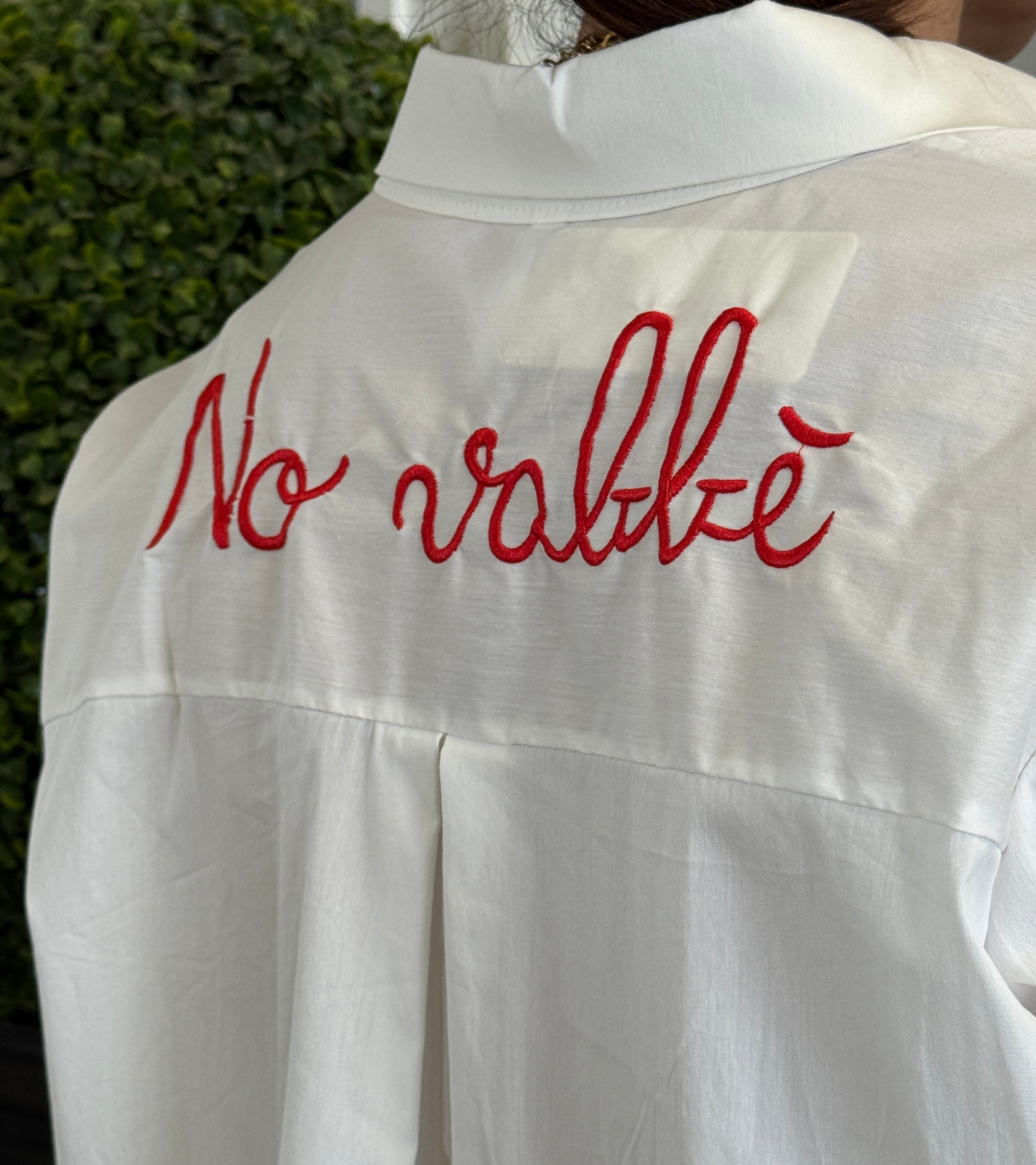 Camicia in Cotone con Ricamo sul Retro