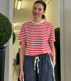 T-shirt a Righe Colorate a Girocollo