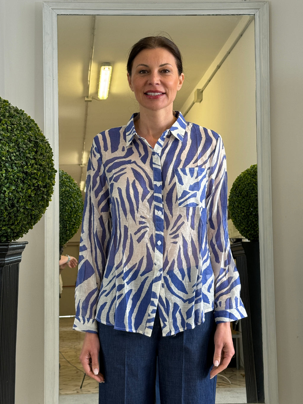 Camicia Leggera Fantasia Onde