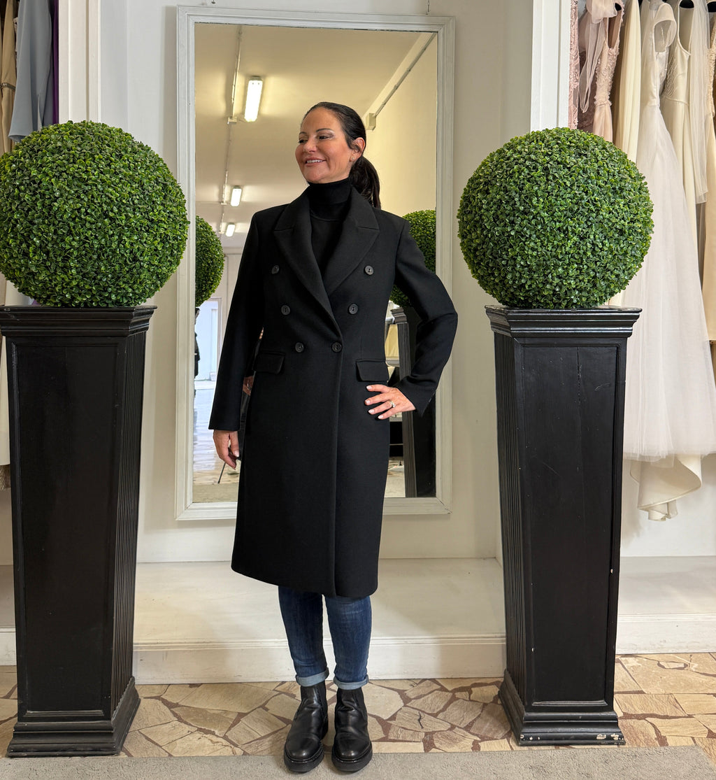 Cappotto Doppio Petto con Tasche