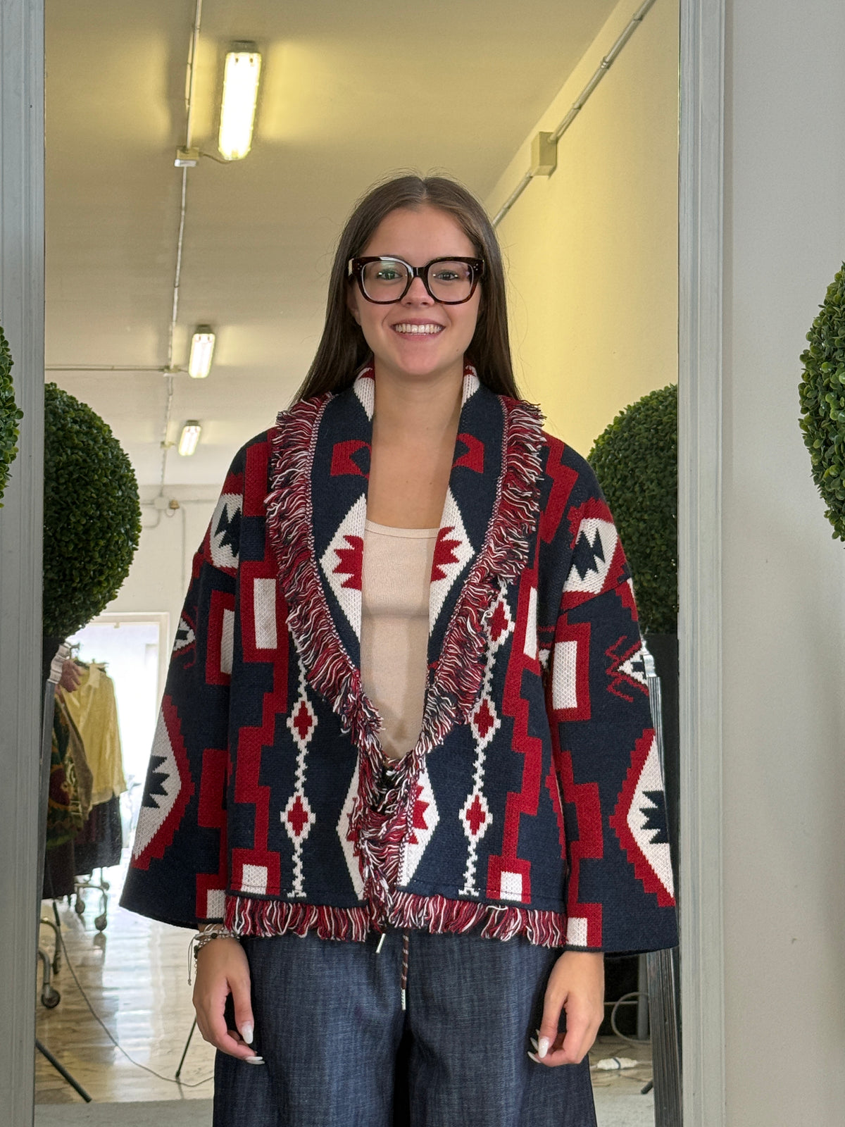 Tensione In Cardigan Origami Midi