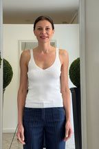 Top Canotta con Scollo a V e Lurex
