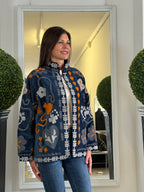 Suzani Artigianale Blu Flowers 775