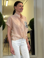 Camicia Manica Corta con Pailettes
