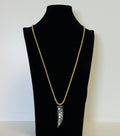 Collana Lunga in Metallo Dorato Genny con Corno